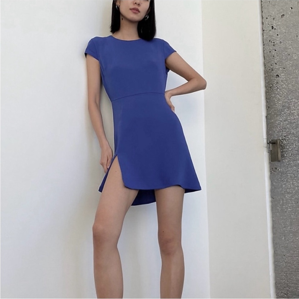 Aritzia Babaton Blue Mini Dress
